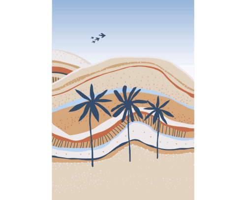 De Ninon panoramic wallpaper - Oasis B