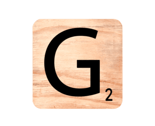 Wooden letter 'G'
