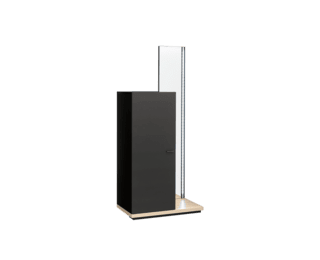Urban clothes stand, 1 door, 1 mirror, 2 shelves 