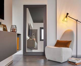 Addict XL rectangular sculpted frame mirror