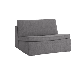 Domino maxi 1-seater element fixed backrest