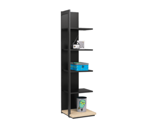 Urban bookcase panel, 5 shelves 