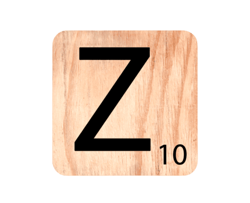 Wooden letter 'Z'