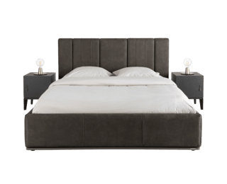 Premium dark grey bed, 180 x 200 cm